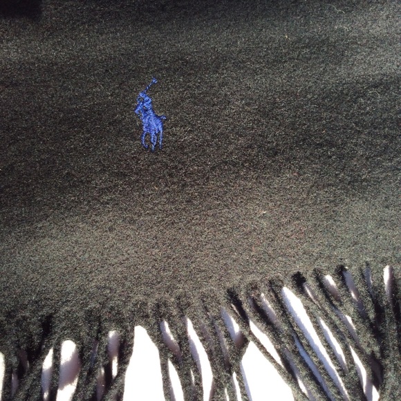 Ralph LAUREN wrap SCARF (unisex) black NWT - Picture 2 of 7